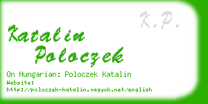 katalin poloczek business card